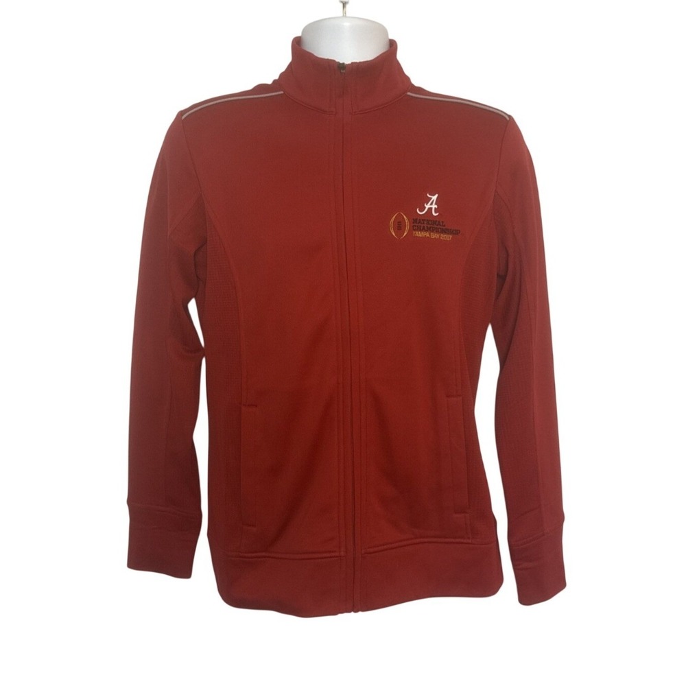 Alabama Crimson Tide Mens Medium Jacket Red CB DryTec Full Zip National‎ Champ